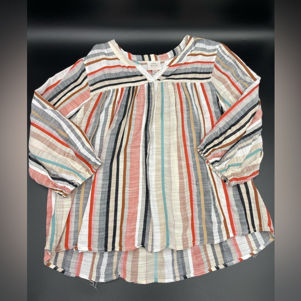 Large long sleeve striped shirt